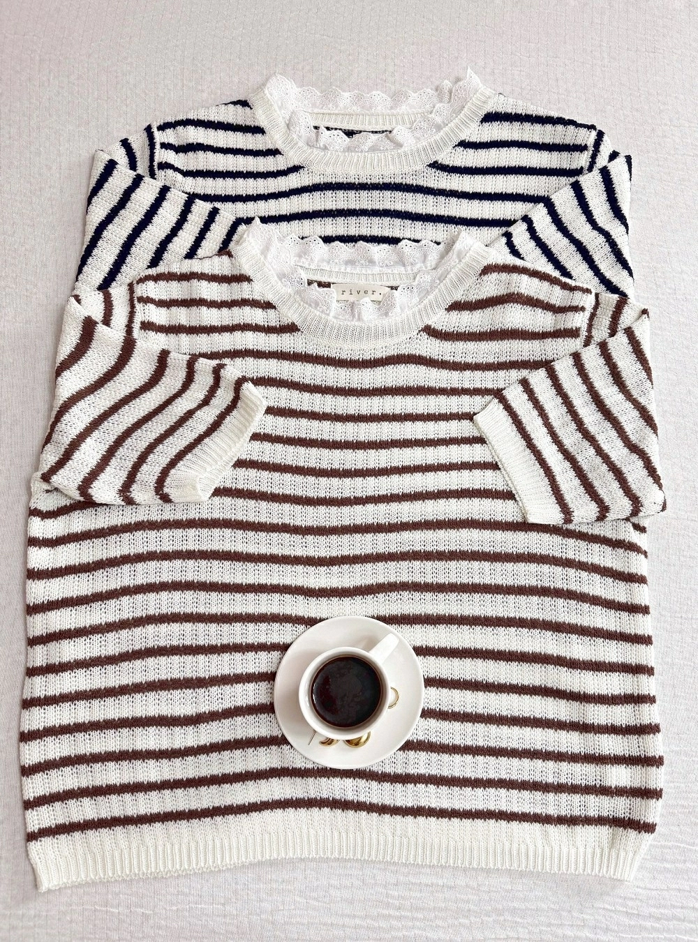 Jersey mc punto cuello bordado Jersey mc punto cuello bordado