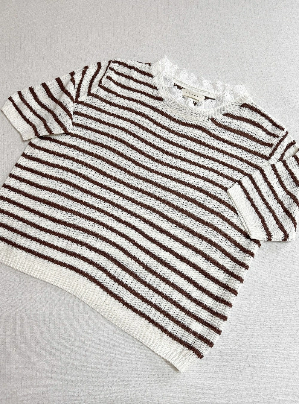 Jersey mc punto cuello bordado Jersey mc punto cuello bordado