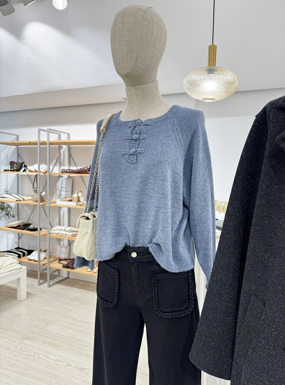 Jersey punto cierres tejido