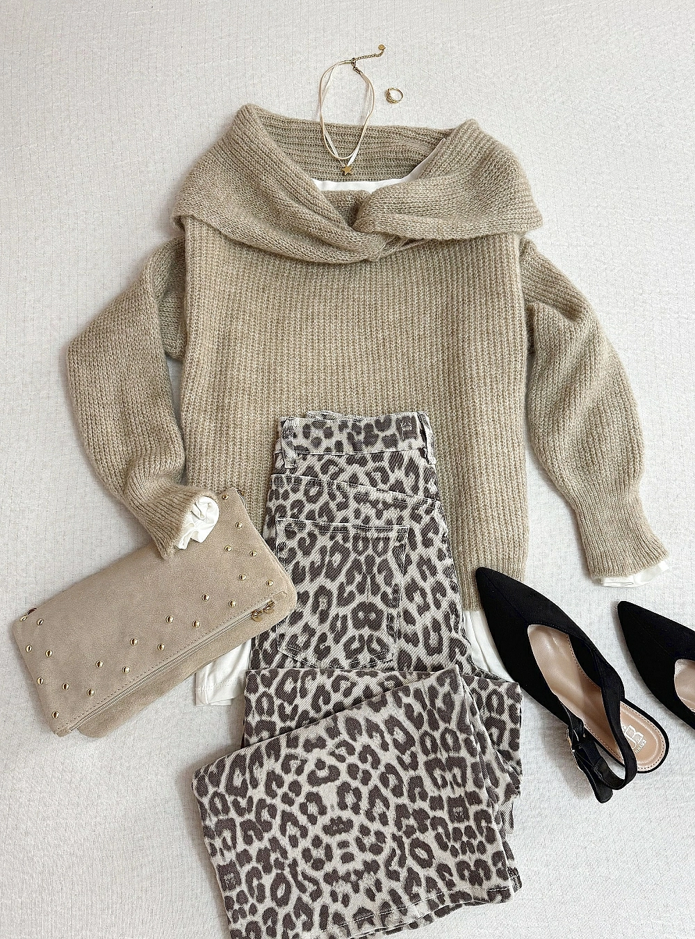 Jersey punto cuello nudo