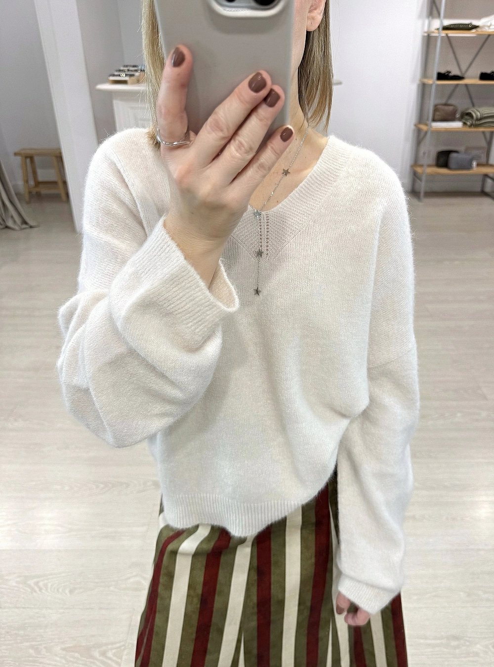 Jersey punto cuello pico Jersey punto cuello pico