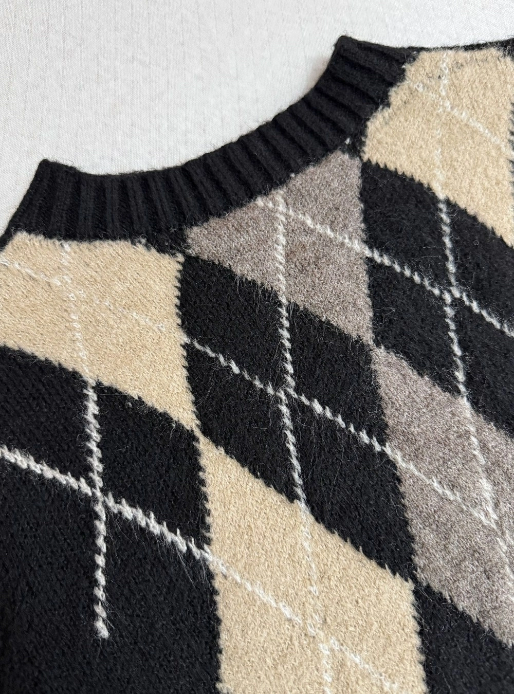 Jersey punto estampado rombos