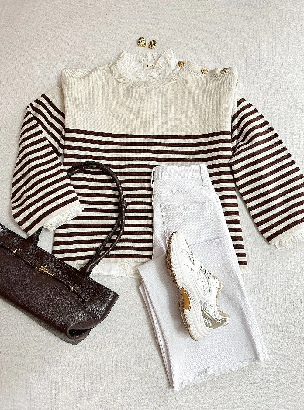 Jersey rayas botones hombro