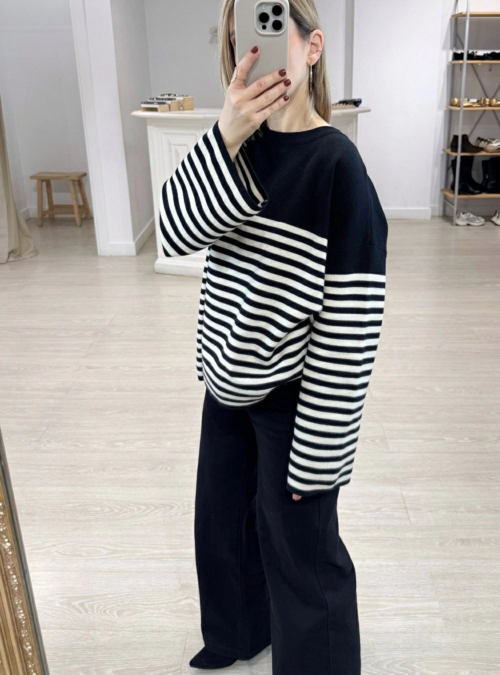 Jersey rayas botones hombro