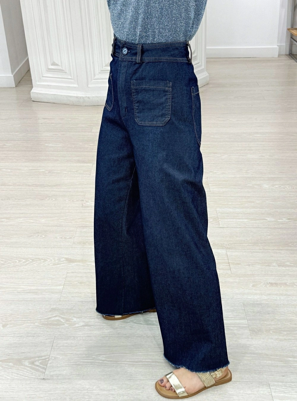 Pantalon fine costura color