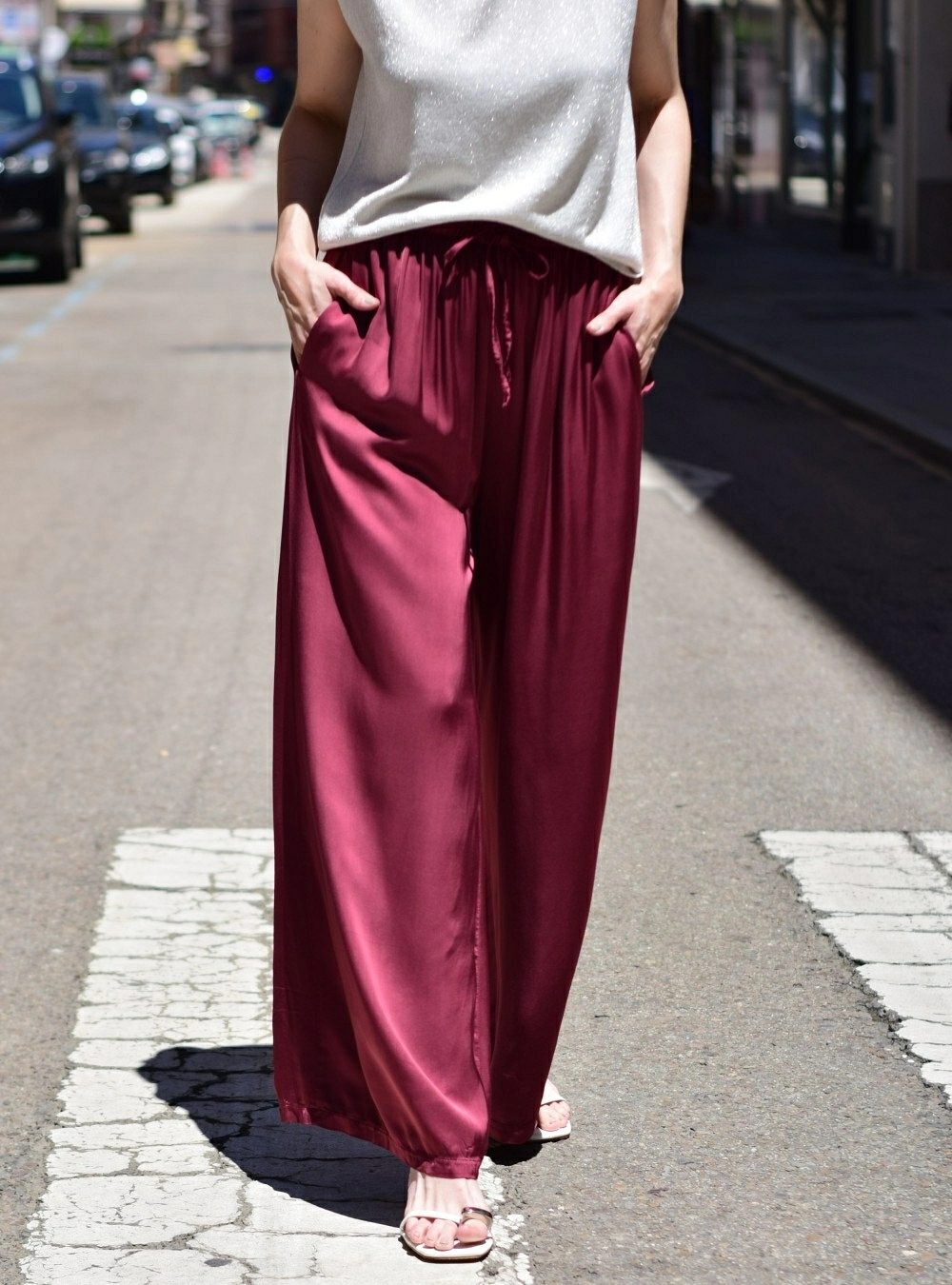 Pantalon fluido palazzo