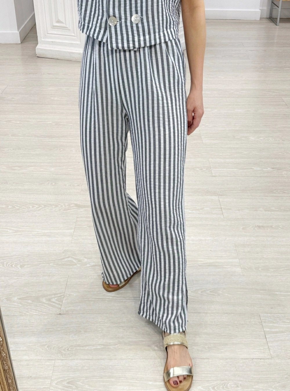Pantalon fluido rayas