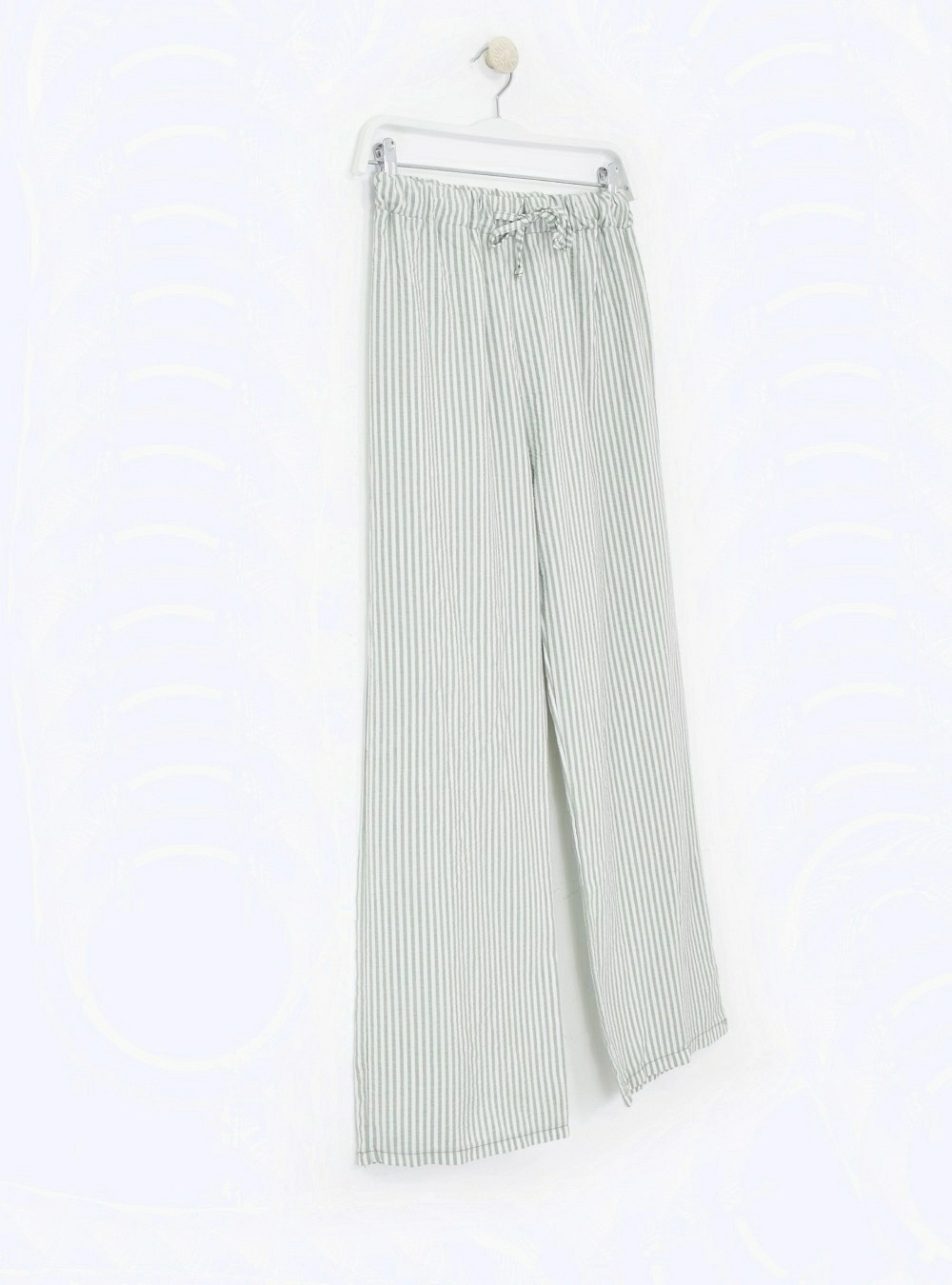 Pantalon rayas cordon cintura