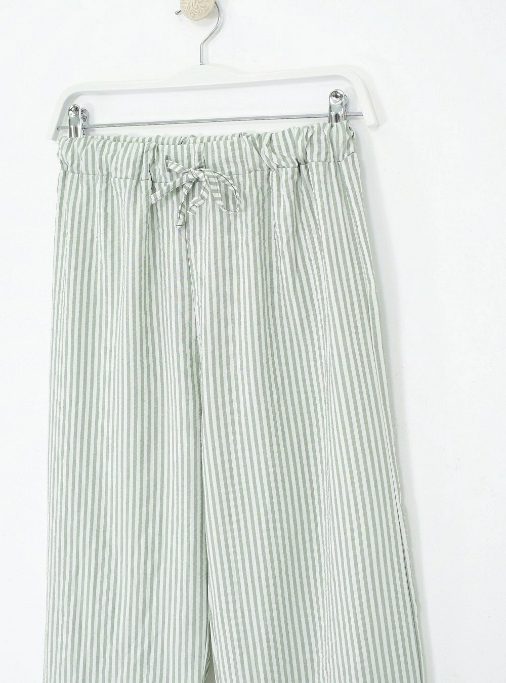 Pantalon rayas cordon cintura