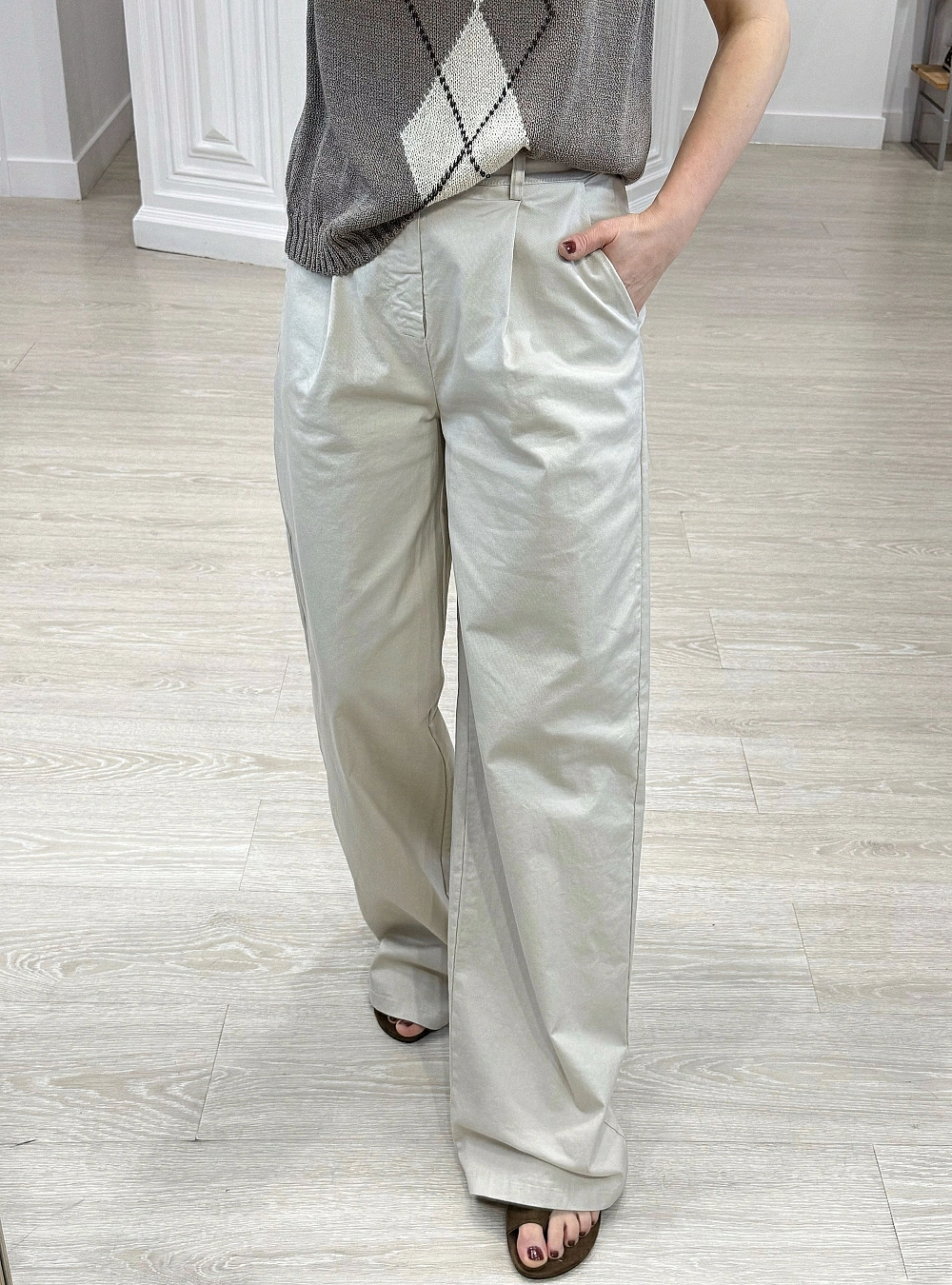 Pantalon recto cotton