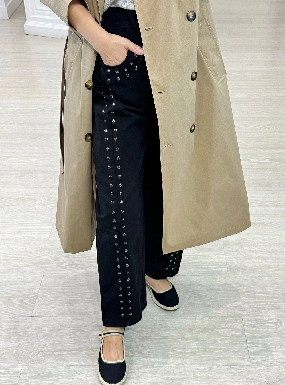 Pantalon tachas cintura elastica Pantalon tachas cintura elastica