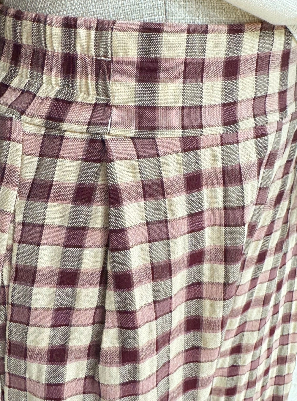 Pantalon vichy cintura elástica Pantalon vichy cintura elástica