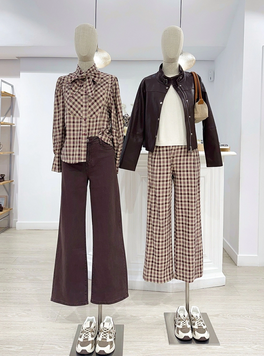 Pantalon vichy cintura elástica