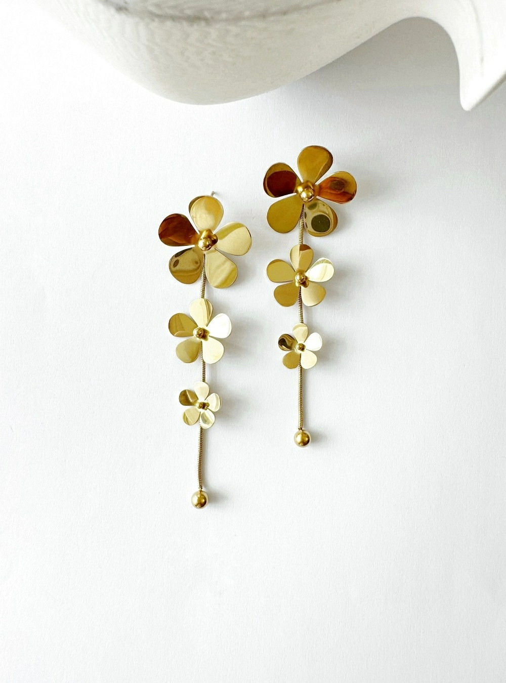 Pendientes 3 flores 5 petalos