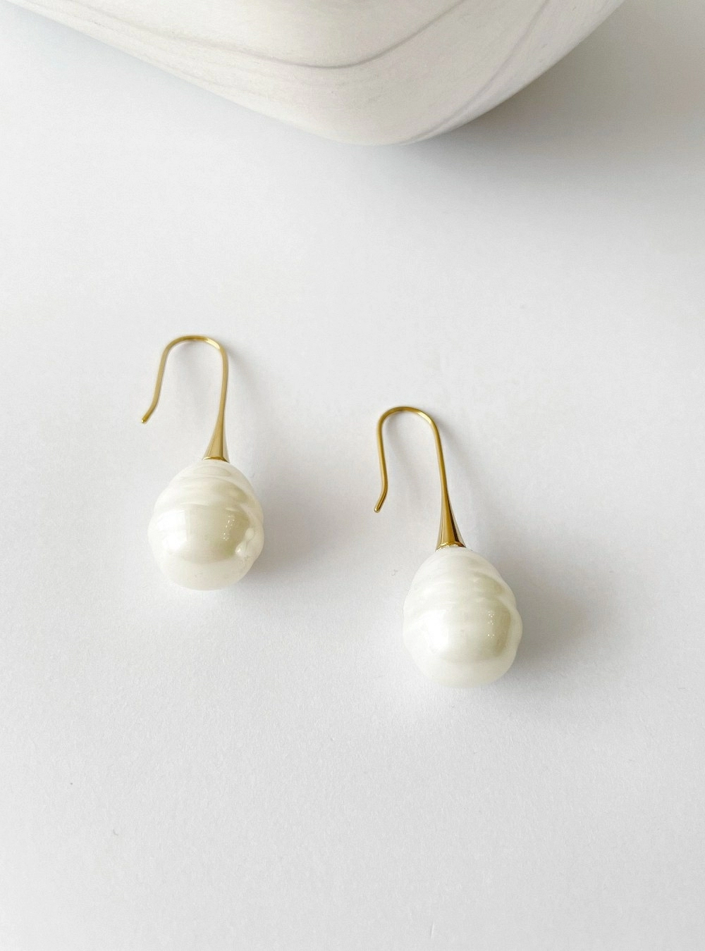 Pendientes acero big Pearl