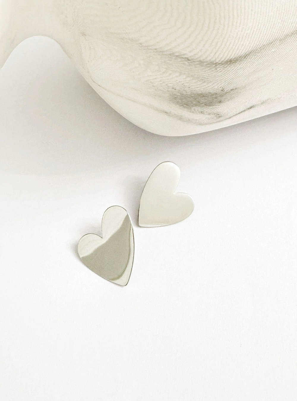 Pendientes acero corazón