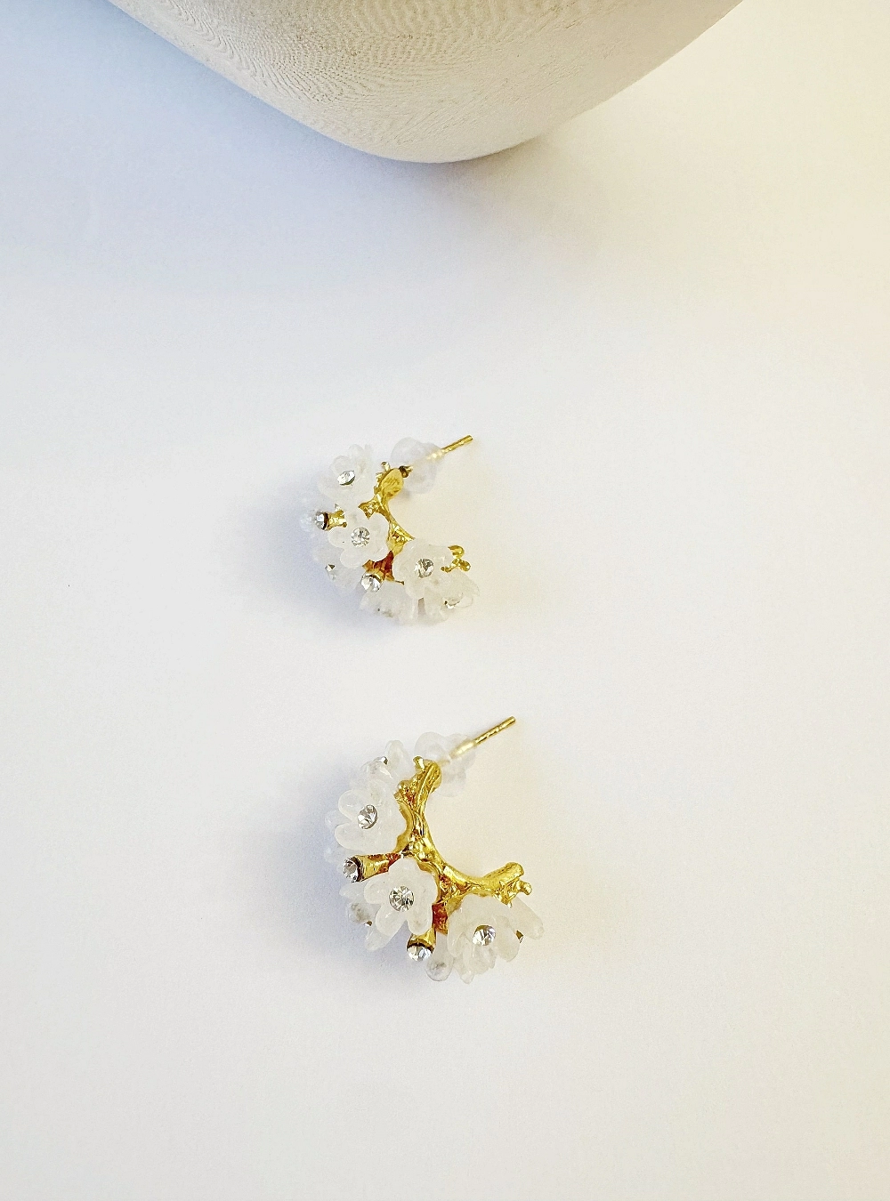 Pendientes flores con circonitas