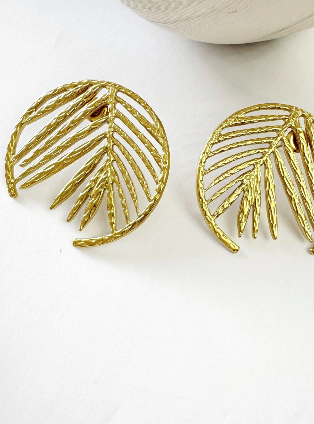 Pendientes hoja de palma