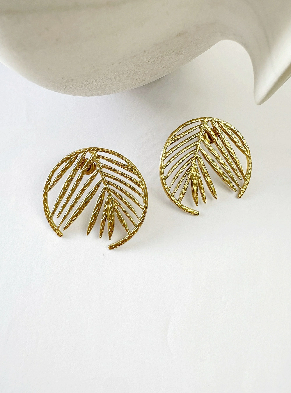 Pendientes hoja de palma