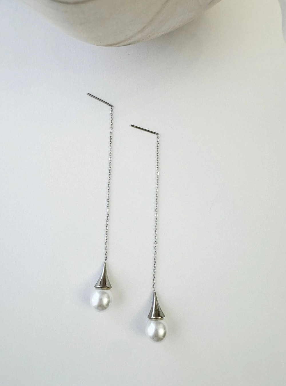 Pendientes perla colgante