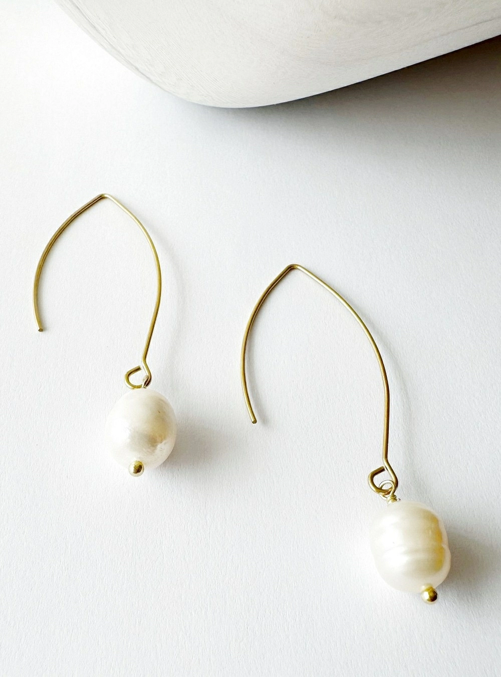 Pendientes perla colgante