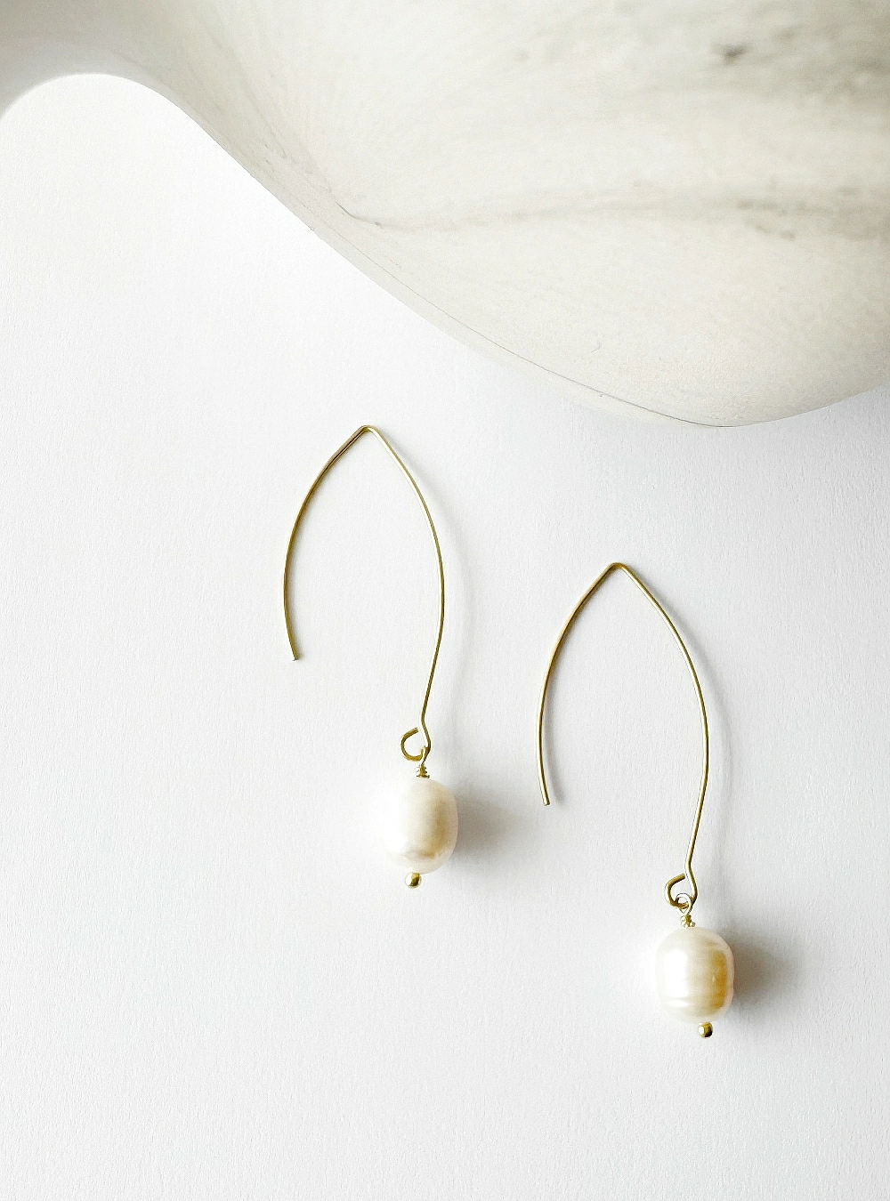 Pendientes perla colgante