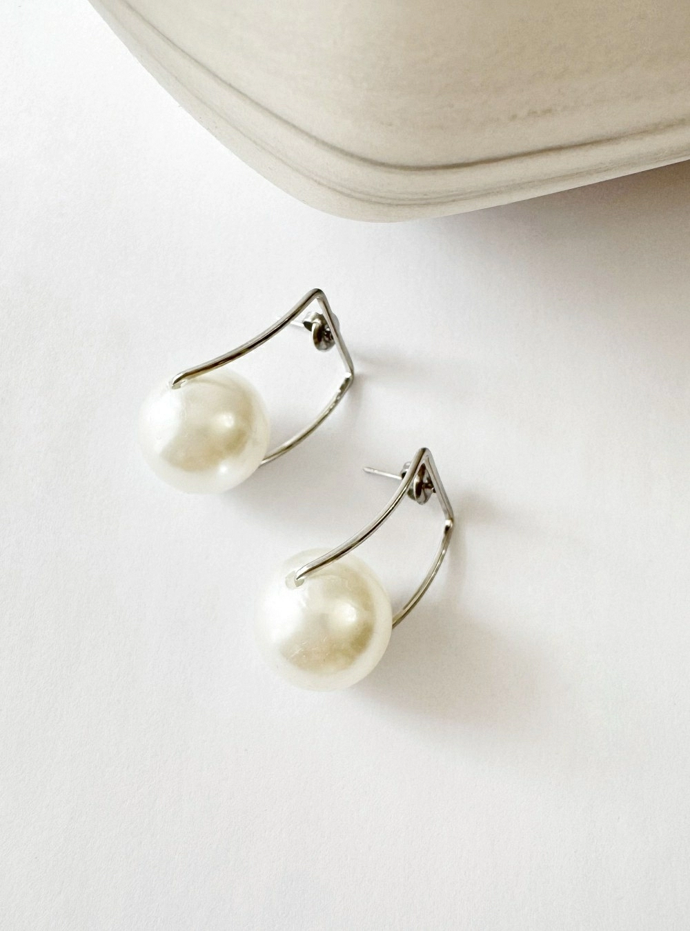 Pendientes perla perforada