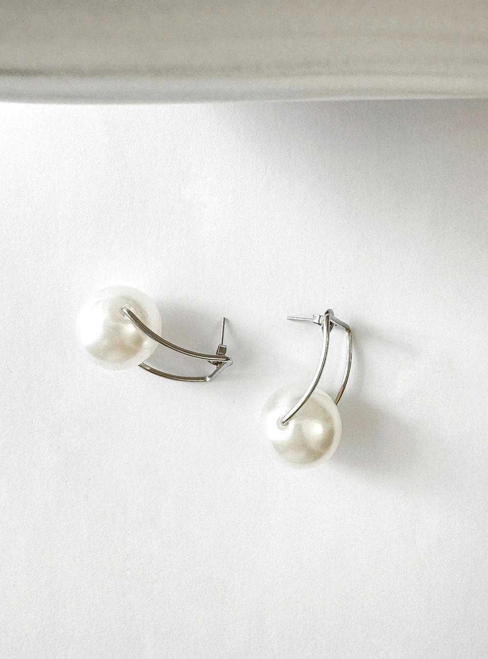 Pendientes perla perforada