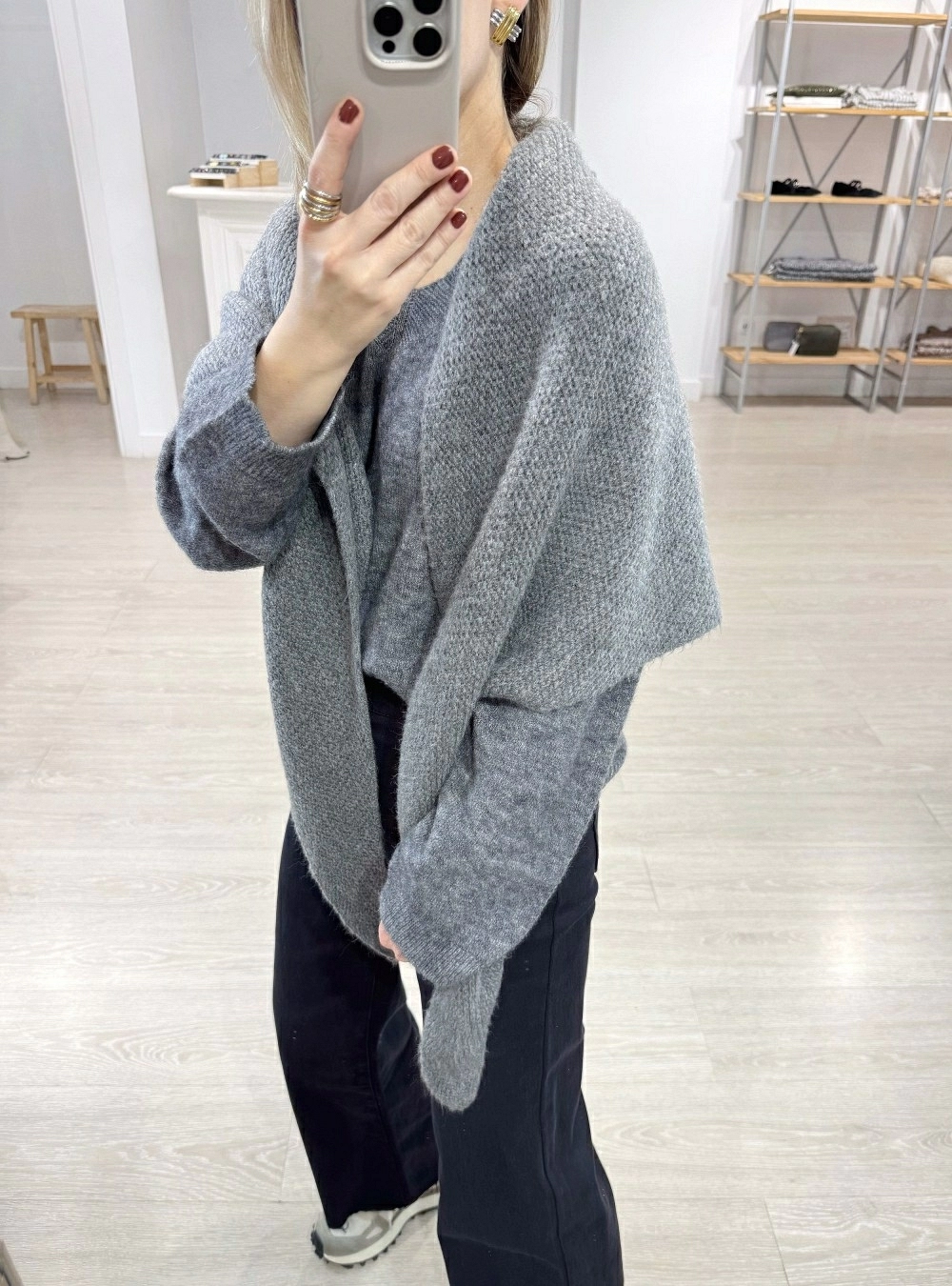 Poncho punto grueso