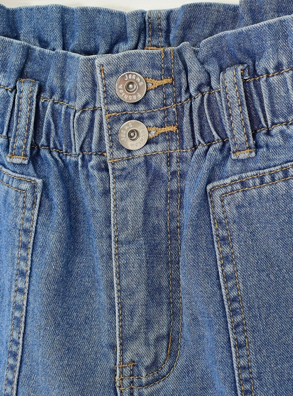 Short cintura elastica denim