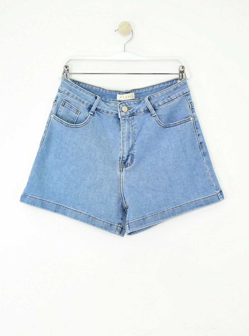 Short style denim blue