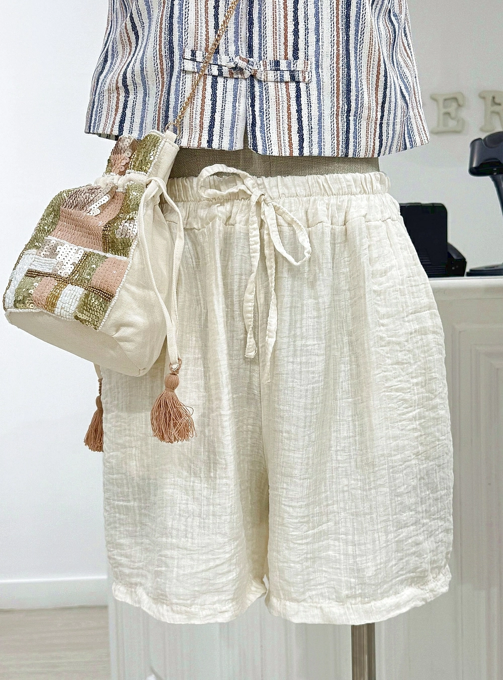 Short tencel elastico