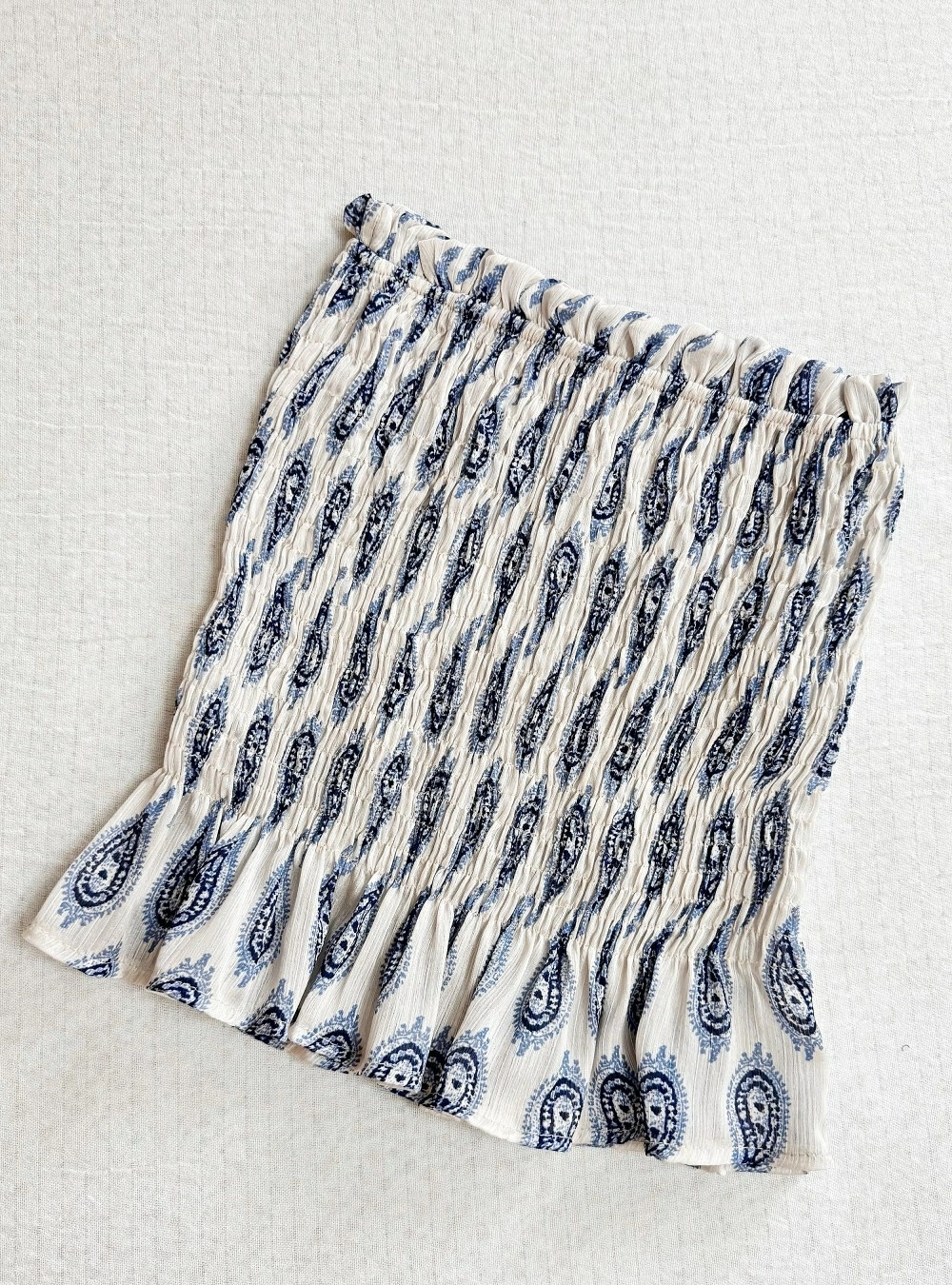 Top crop elastico estampado