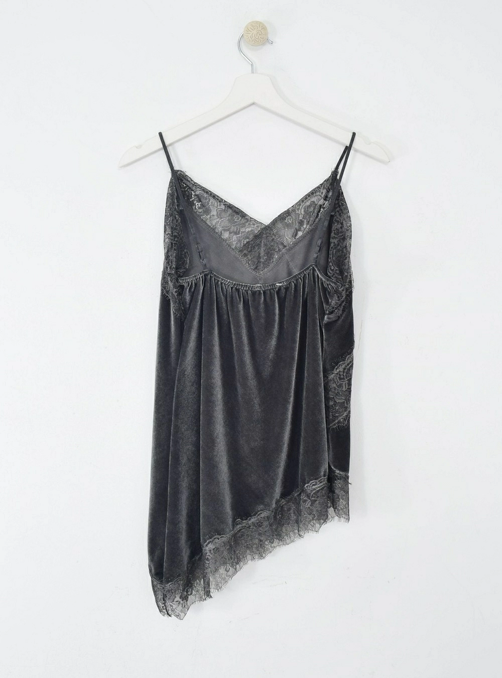 Top tr terciopelo y puntilla Top tr terciopelo y puntilla