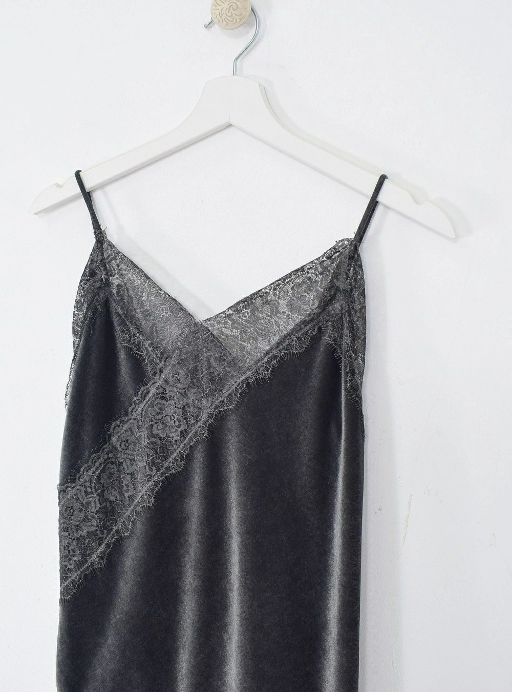 Top tr terciopelo y puntilla Top tr terciopelo y puntilla