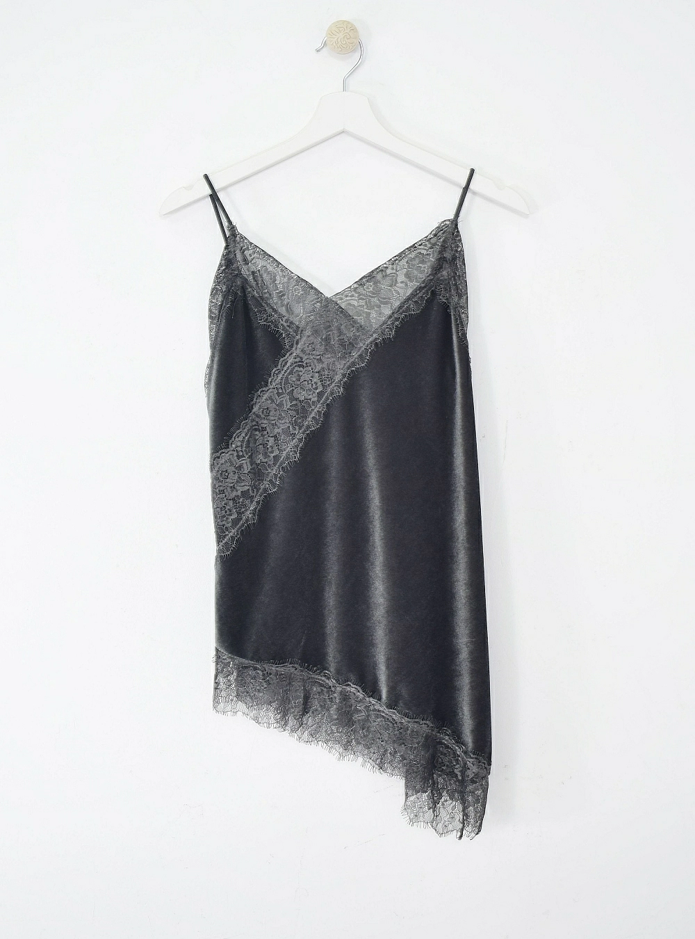 Top tr terciopelo y puntilla Top tr terciopelo y puntilla