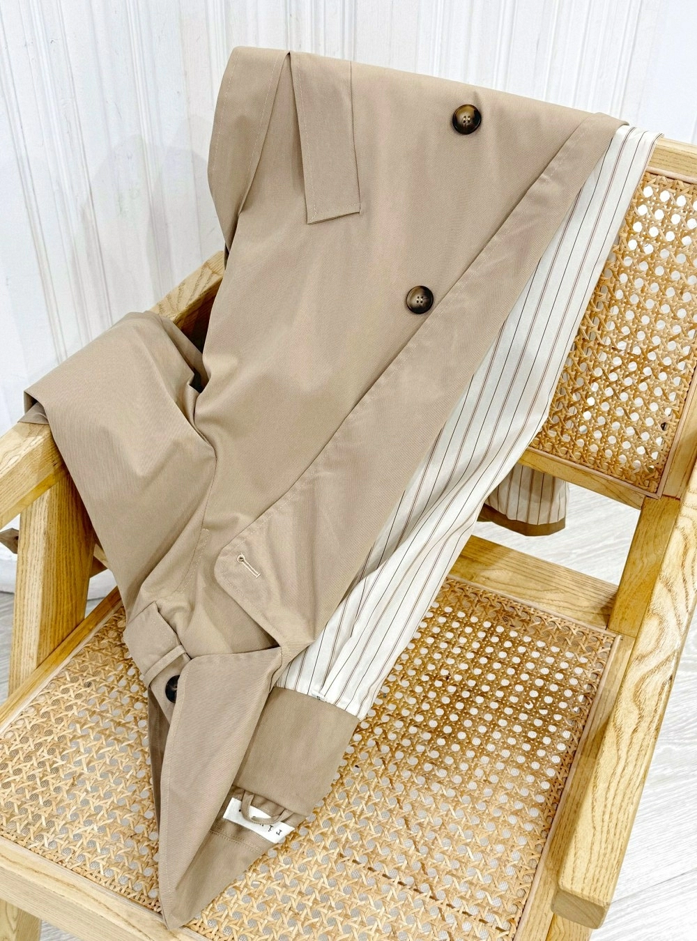 Trench largo int rayado