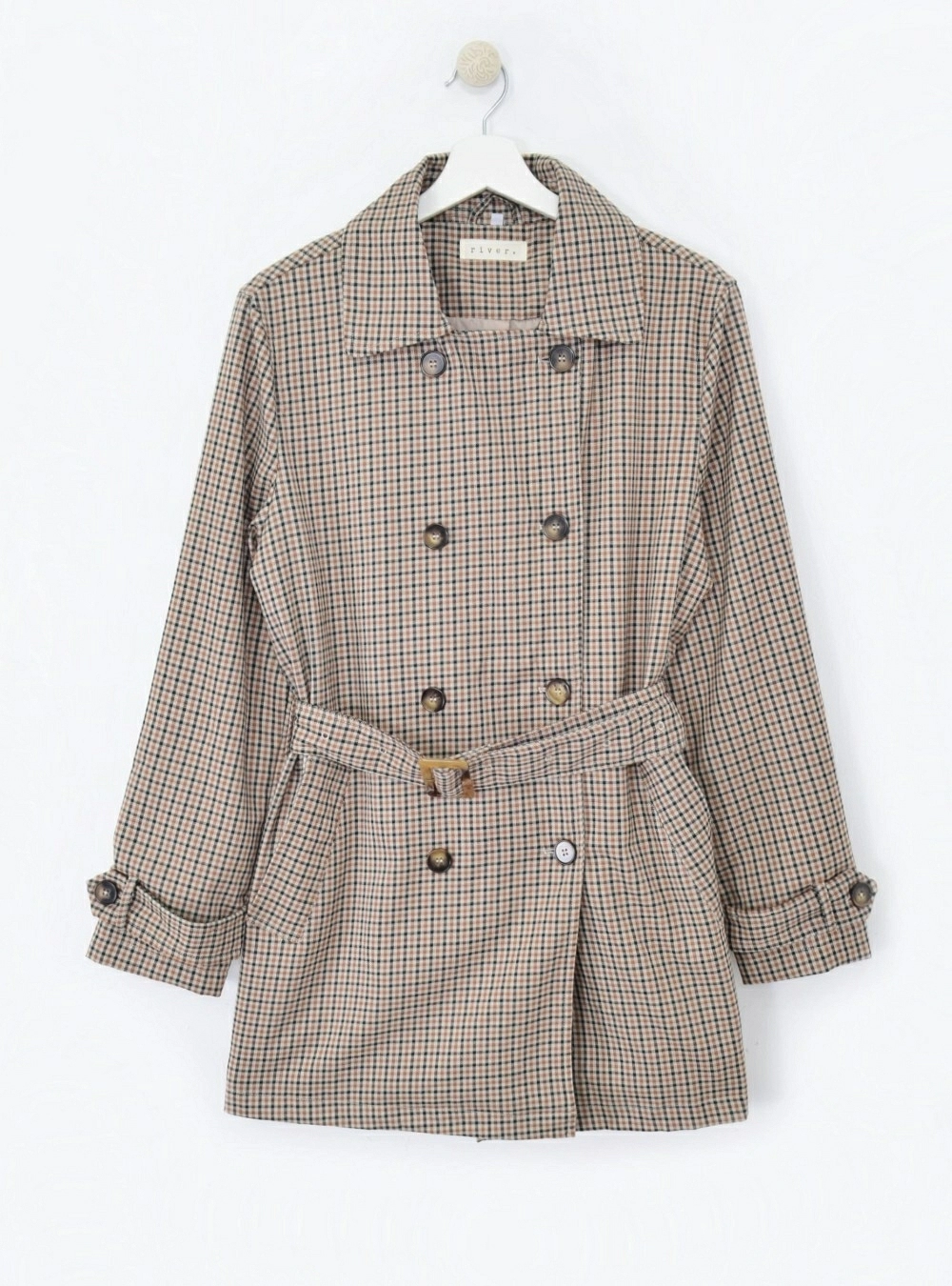 Trench medio cuadros Trench medio cuadros