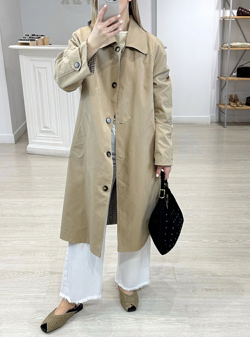 Trench reversible cuadros
