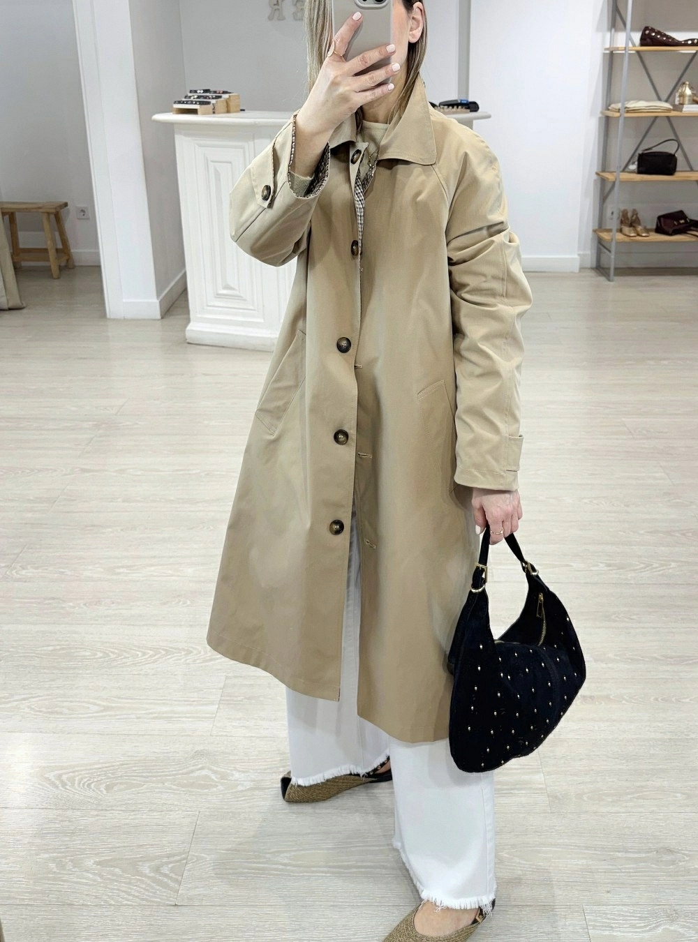 Trench reversible cuadros