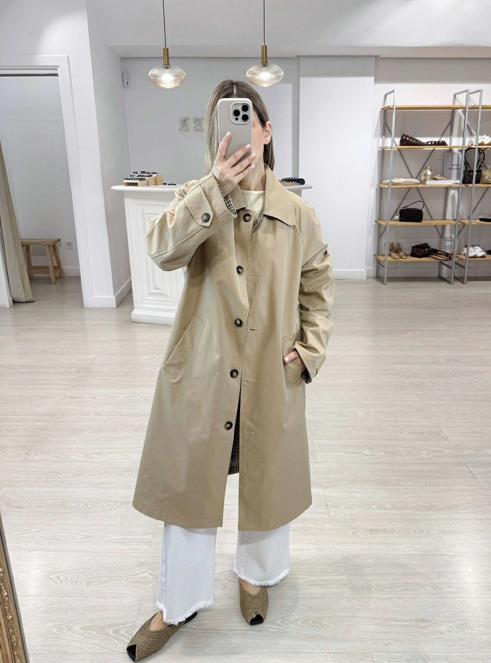 Trench reversible cuadros