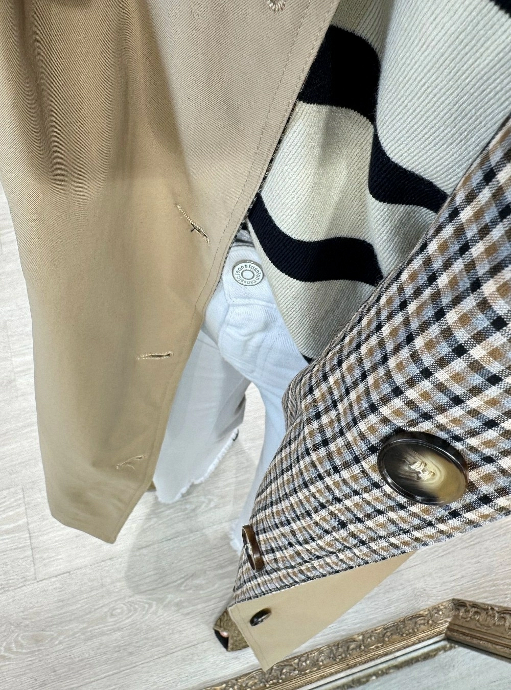 Trench reversible cuadros