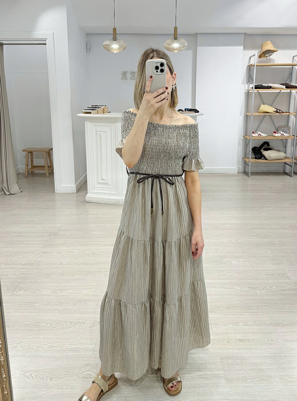 Vestido bambula y elastico