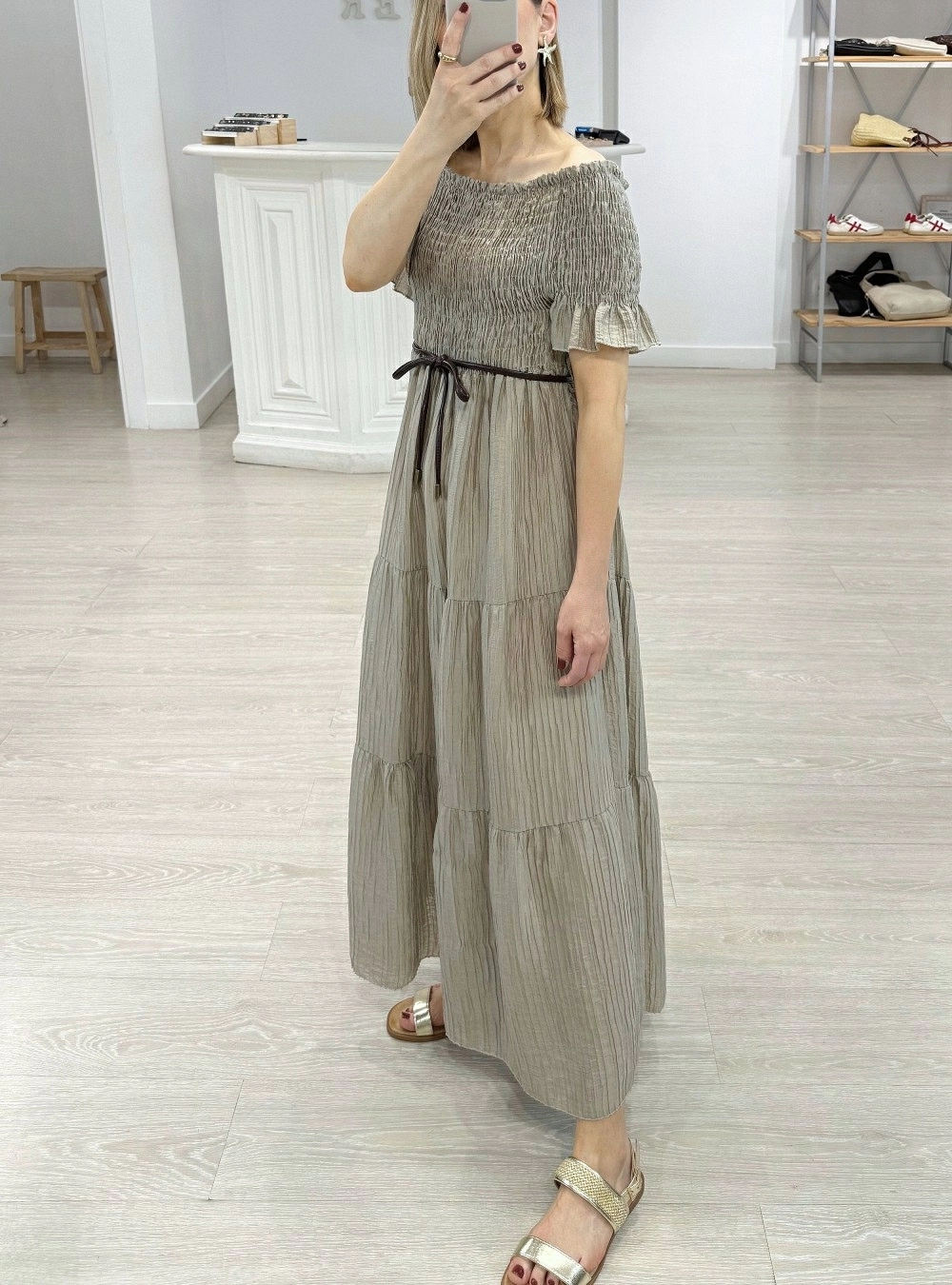 Vestido bambula y elastico