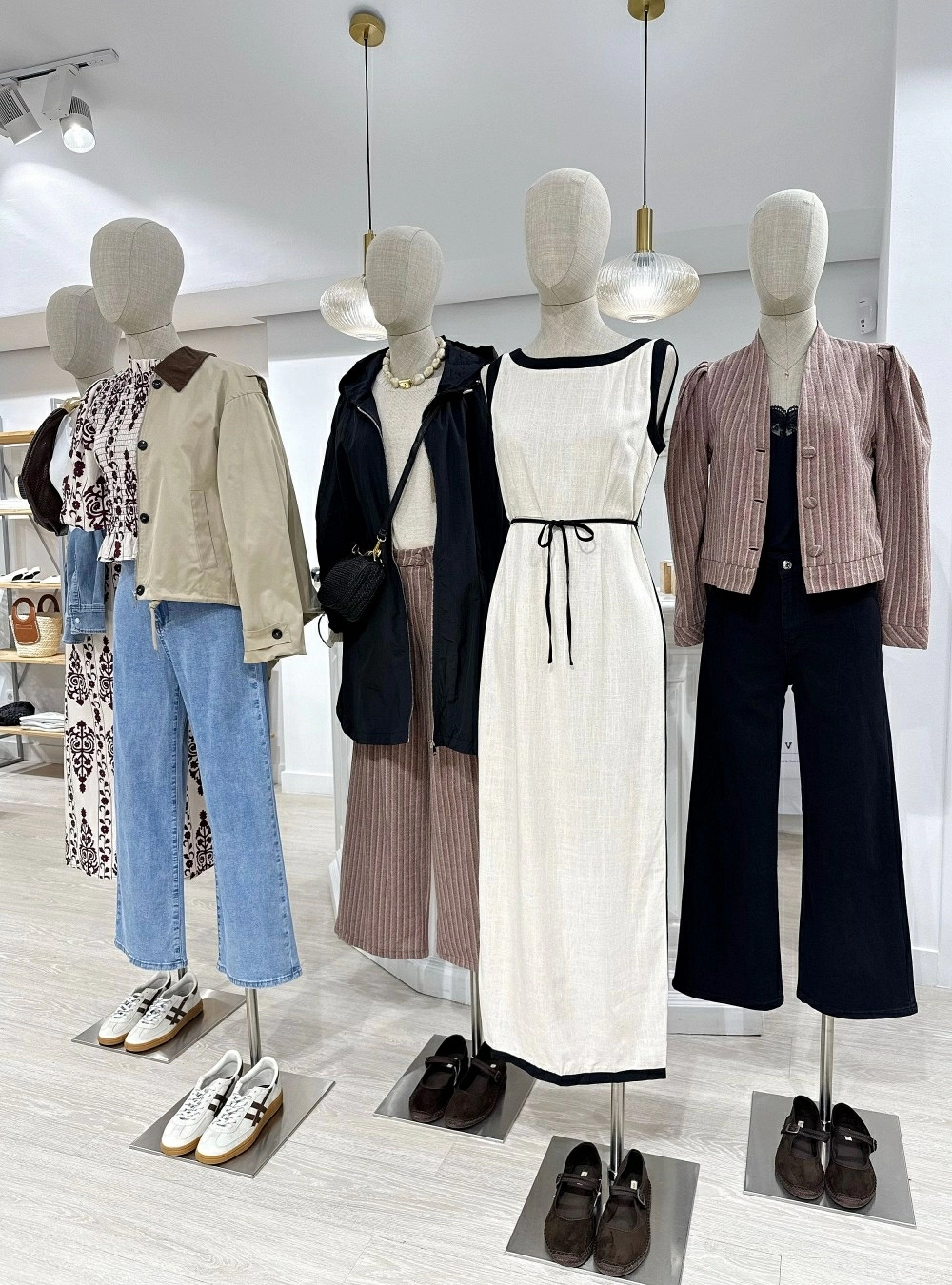 Vestido largo lino borde