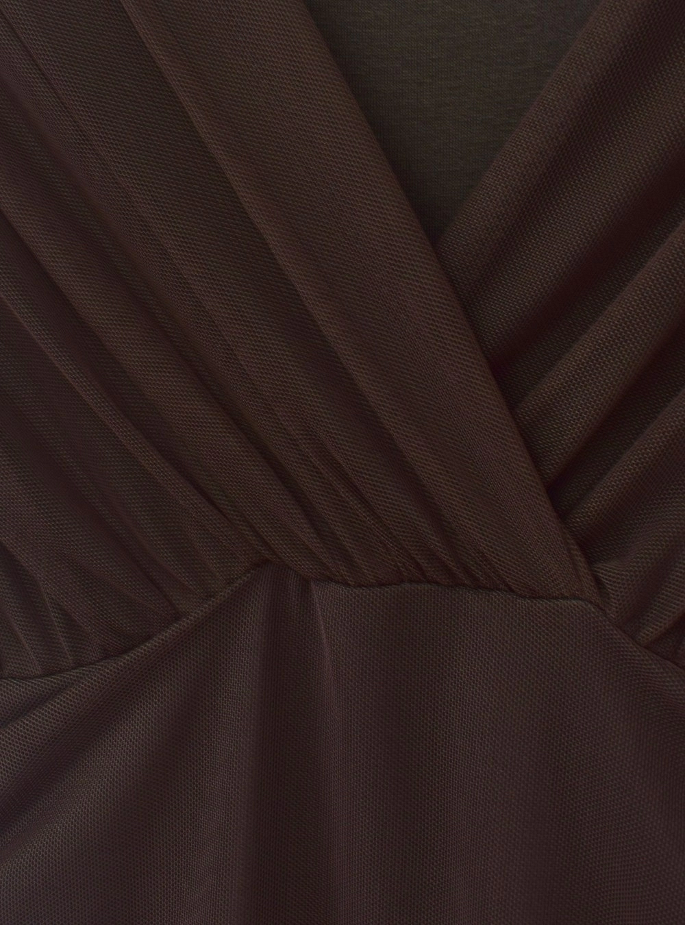 Vestido largo tul y drapeado