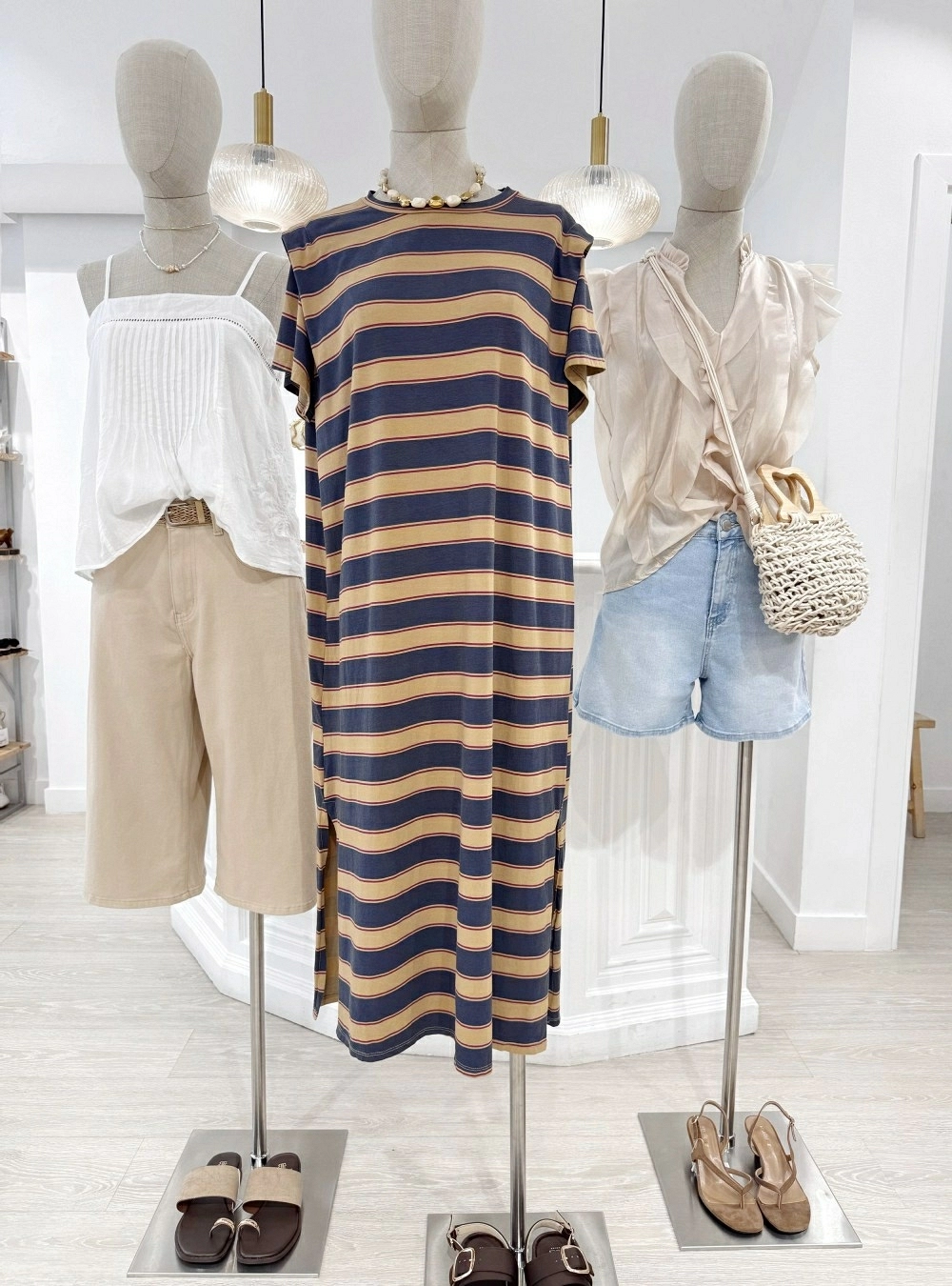 Vestido mc rayas horizontales