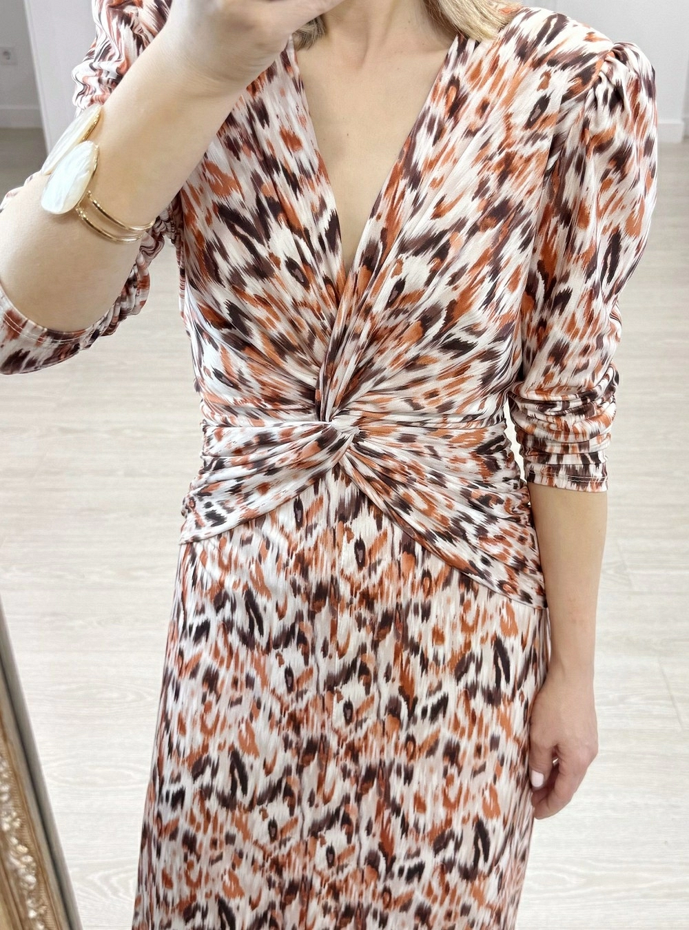 Vestido ml largo nudi estampado