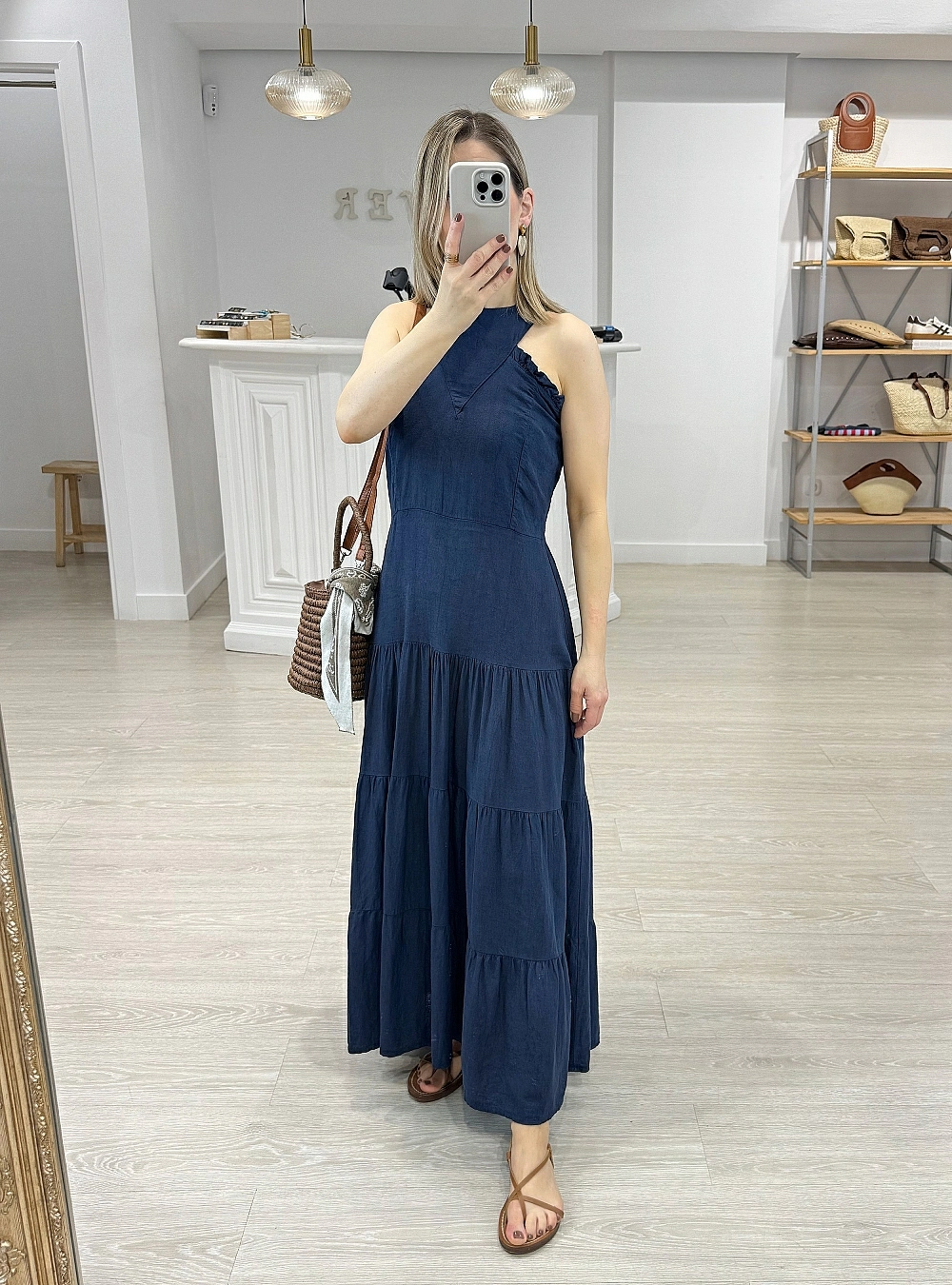 Vestido shoulder off elastico
