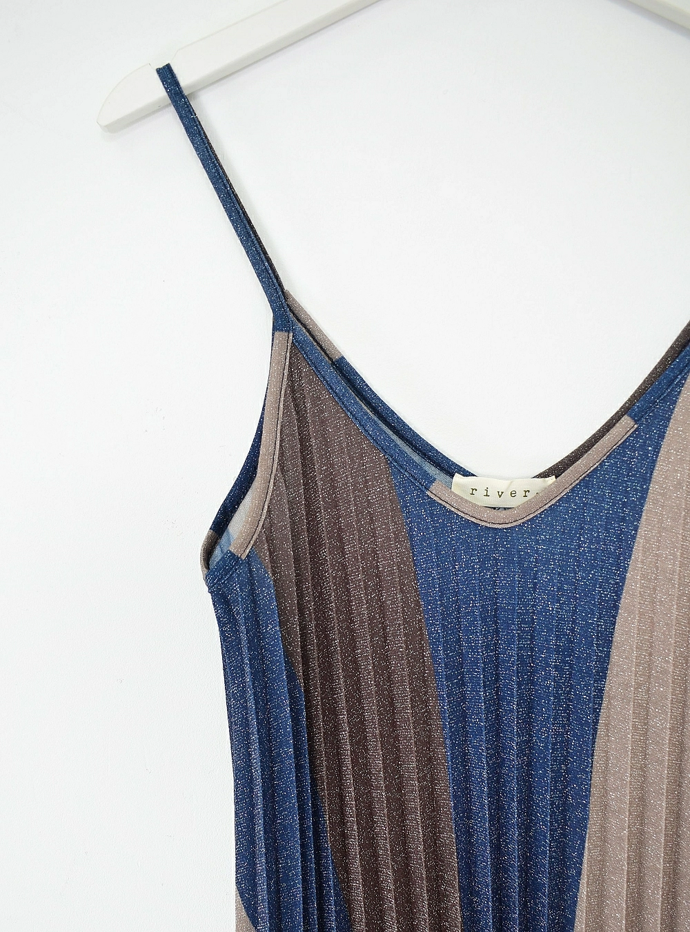 Vestido tf lurex plisado